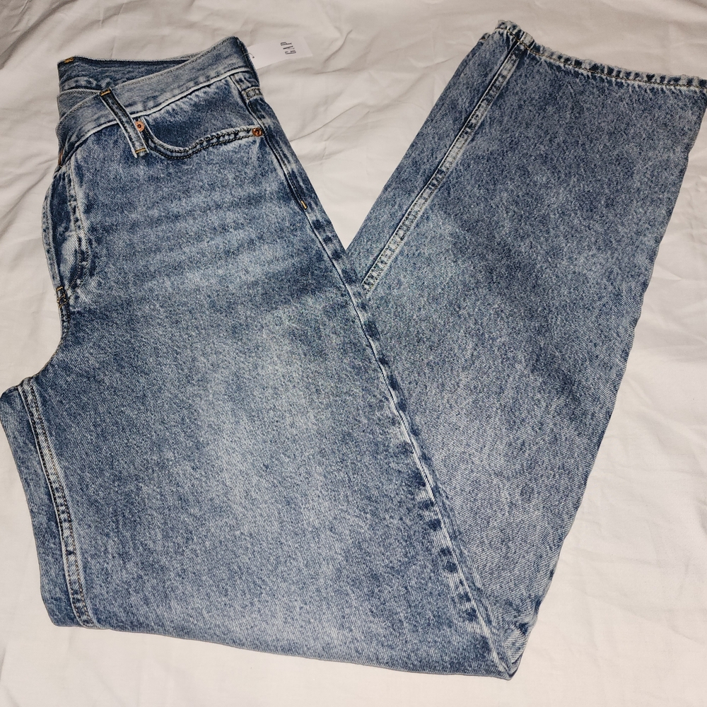 Gap Women's Barrel High Rise Denim Blue Jeans Size 27/4 T NWT!!!